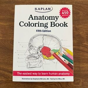 Kaplan Anatomy Coloring Book with Red and Yellow Accents